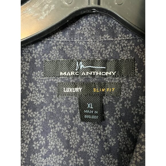 Marc Anthony‎ Mens Luxury Slim Fit Short Sleeve Button-Up Shirt XL - Picture 4 of 5